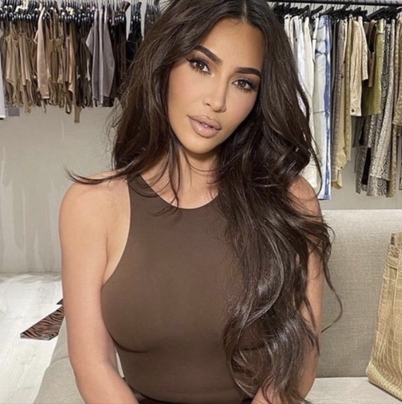 SKIMS Fits Everybody High-Neck Thong Bodysuit Cocoa Brown Women's 4X - Picture 2 of 6